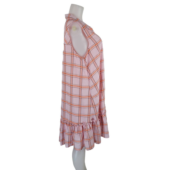 Maeve by Anthropologie Collared, Button Down, Bottom Ruffle Dress L - Picture 5 of 8